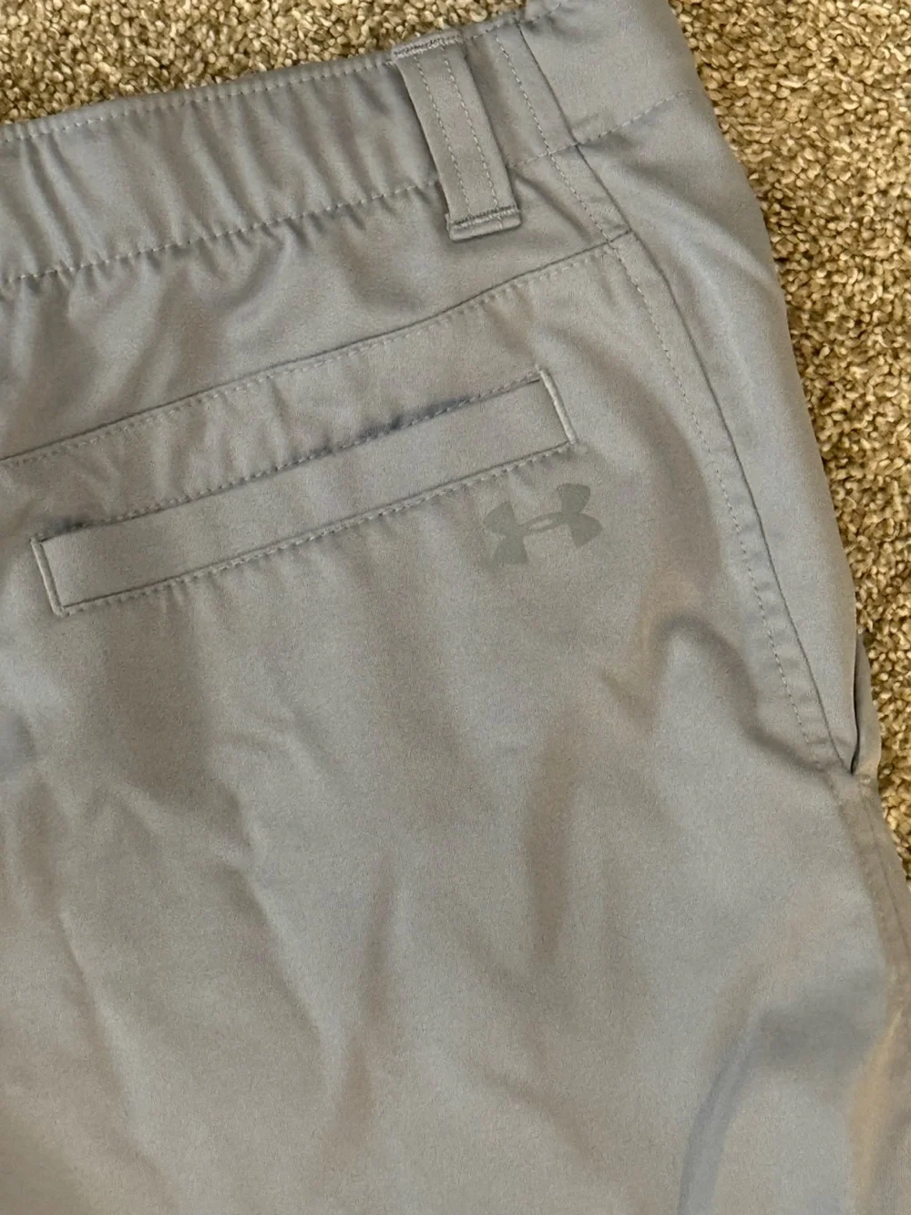 Under Armour Men's Gray Flat-Front Athletic Shorts
